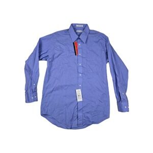 Pierre Cardin Dress Shirt Royal Blue Men's Size 15 1/2 32/33‎ Button Up New
